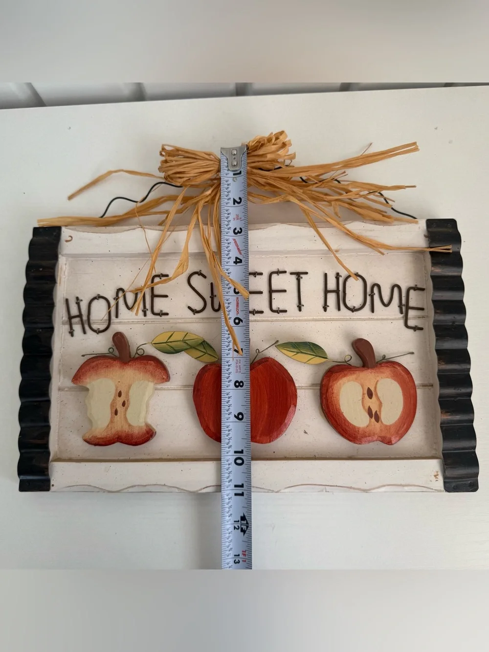 Home Sweet Home Apple Wall Sign - Rustic Kitchen Decor